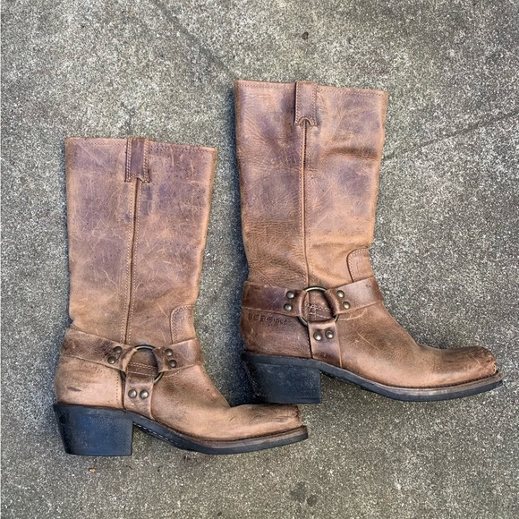 Brown Leather Cowboy Boots - Picture 6 of 8